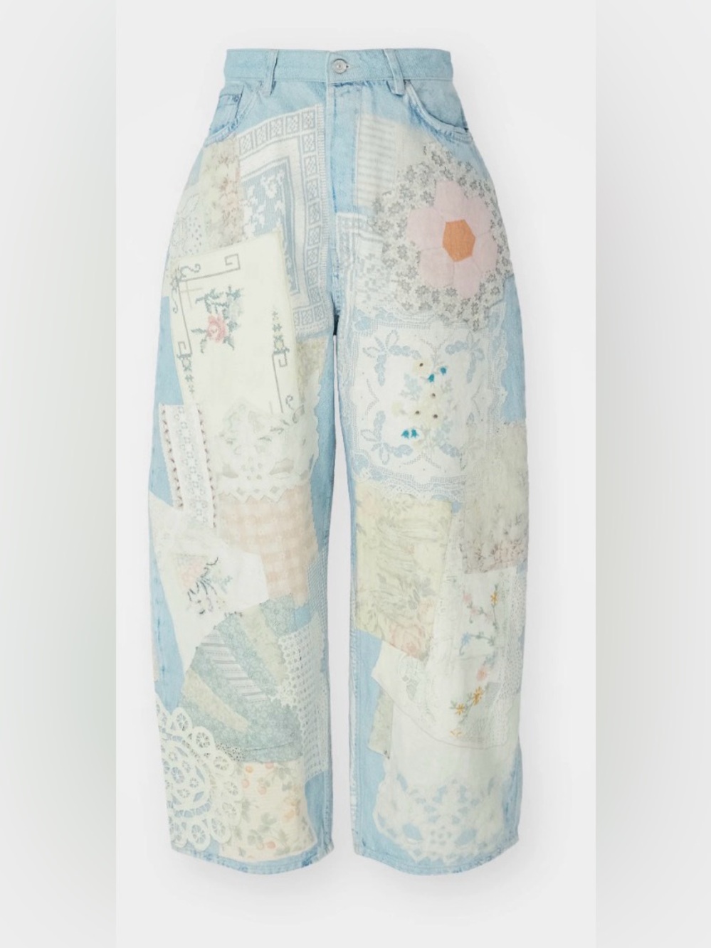 FREE PEOPLE We The Free Illusions Printed Relaxed Jeans size 26 - Picture 11 of 16